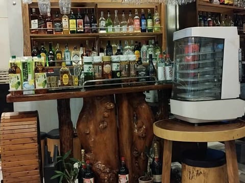 Inside Daitoku Ramen, bar shelf, Angeles City