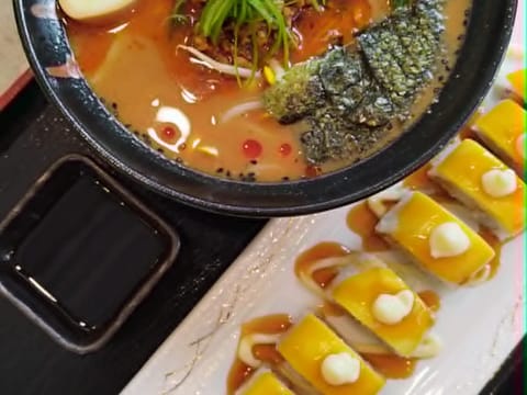 Spicy Miso Ramen With Maki Set at Daitoku Ramen in Angeles City