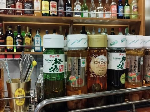 Inside Daitoku Ramen, liquor shelf, Angeles City