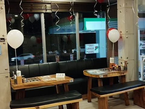 Inside Daitoku Ramen, booth seating, Angeles City