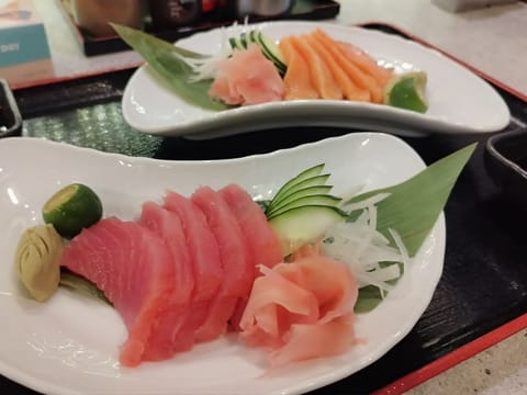 Salmon And Tuna Sashimi at Daitoku Ramen in Angeles City